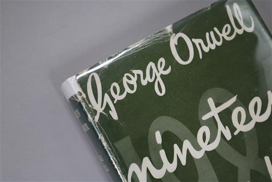 Orwell, George - Nineteen Eighty Four, 1st edition, 8vo, original green cloth, faded, in dj, London 1949